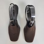 Bass Womens Shoes Size 8.5 Brown Y2K Block Heel Sling Back Closed Square Toe Photo 6