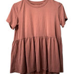 American Eagle  Women Size XS Babydoll Tiered‎ Short Sleeve Shirt Stretch Flowing Photo 0