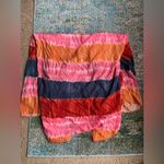 Boutique colorful pink tie dye long kimono wrap, size large Photo 6