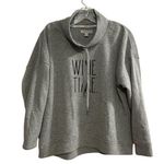 Under Armour Rae Dunn Women's "Wine Time" Cowlneck Sweatshirt Gray Size M Photo 0
