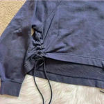 Nike Crewneck Cropped Pullover Sweatshirt with Side Laceup Small Photo 1