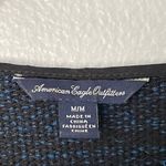 American Eagle Navy/Blue Bolo Open Front Cardigan/Jacket Metallic Detail Medium Photo 5