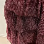 Maroon Sparkly Ruffle Dress Photo 2