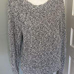 Free People  Womens Pullover Sweater Gray Black Marled Scoop Neck Small Photo 0
