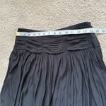 Ramy Brook  Jessy Black Midi Shirred Asymmetrical Front Side Skirt Size 4 Photo 12