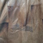 Vintage skin Gear Brown Leather Trench Coat Photo 6