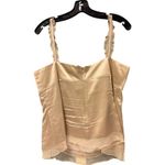 Laundry by Shelli Segal Cami Camisole Beaded Silk Lined Nude L Photo 5