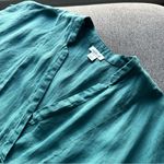 Sundance 100% Linen Dusk to Dawn Teal Dress Oversized Small Photo 3