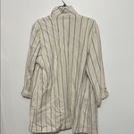 J.Jill Linen Blend Striped Cream Women's Blazer Cardigan Black Size L Photo 9