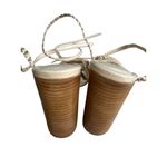 Raye  Gold Beige Braided Leather Laceup Heels Sandals Size 8 Photo 6