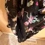 A.L.C. Venetia Silk Top in Black/Purple Size 2 Photo 6