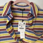 ZARA NWT  striped cropped polo shirt size medium Photo 1