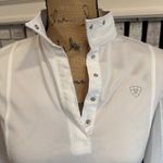 Ariat Pro Series Womens White Long Sleeve Riding Polo Shirt Top Size S Photo 3