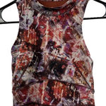 Lululemon Everlux and Mesh Cropped Tank in Urbantricity Multi / Dark Terracotta Photo 0