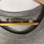 Athleta Nirvana Light Gray Twist Front Long Sleeve Sweatshirt S Photo 5