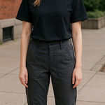 TNA Women's Utility Jogger Pants Gray Flap Pockets Zip Hem Size‎ 4 Streetwear Photo 0