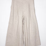 Banana Republic  Linen Blend Oatmeal Wide Leg Pants – Size Large Photo 0
