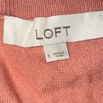 Loft  Coral Pink Button Front Knit Cardigan Sweater Women's Size L Photo 2