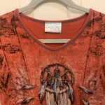 Cactus Bay Orange Dreamcatcher Native American Small Blouse. 2863 Photo 3