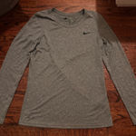 Nike Grey  Long Sleeve Dri-Fit Photo 0
