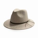Anna & Ava Women's 100% Wool Fedora Hat Neutral Wide Brim Western Rancher Boho Photo 2