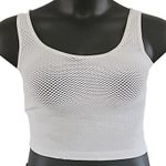 Urban Outfitters White Mesh Scoop Neck Crop Top - Size Large Photo 3