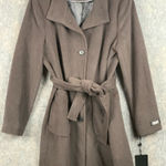 DKNY  New York Womens Size Large Wool Blend peacoat Trench Coat New Brown/green‎ Photo 0