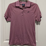 Nike Vintage  Women's Polo Size Medium Purple Grid Cuffed Sleeves Photo 0