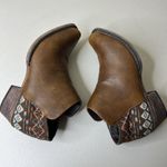 Roper Sedona Ankle Boots Womens 6.5 Brown Faux Leather Aztec Print Western Boho Photo 7
