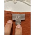 J Jill Womens Orange Pima Cotton Modal Midi Long Sleeve V Photo 2