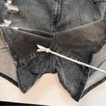Torrid Light Black Denim Mid Rise Stretch Ripped Jean Shorts Size 24 Photo 9