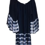 ACE Fashion Tie Dye Off the Shoulder Peasant Dress Medium Boho Bohemian Hippie Festival Photo 0