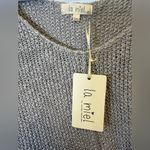 NWT La Miel Soft Gray Knit Oversized Sweater V Photo 4