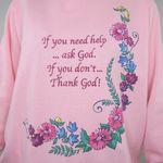 Blair Vintage 80s Christian Floral Sweatshirt Photo 2