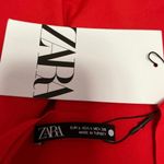 ZARA NEW  Women's Red Sleeveless Square Neck Casual Thong Bodysuit Tank Top Sz L Photo 2