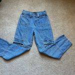 LIONESS  Women's Straight Leg Blue Jeans Photo 1