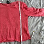 Eileen Fisher Women Sweater XS P Linen Round Neck Pullover Jumper Open Knit Pink Photo 7