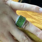 Natural Chrome Diopside Sterling Silver Ring Size 6 Green Photo 3