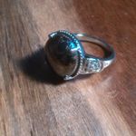 Matrix Silver Shungite and White Zircon Stainless Steel Ring (Size 10) Photo 8
