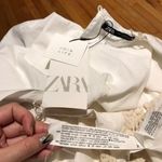 ZARA Tunic Crochet A-line Lace sleevesless shirt tired relaxed Coastal Cottage Western Coquette Rustic Prairie Coastal Cottage Western Coquette Wedding Beach Super Flare Photo 7