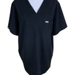 FIGS  Black Technical Scrub Top V Neck Pocket Healthcare Workwear XL Photo 0