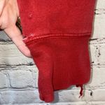 Step Ahead Crimson OU Distressed V Neck Hoodie Red Size M Photo 6