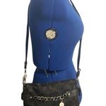 Coach  F18862 Black Signature Chain Leather Canvas Crossbody Shoulder Bag SEE DES Photo 0