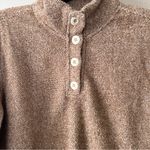 Eddie Bauer NWT Women Pullover Sweater 4 Buttons Faux Turtle Neck SM Pumice-tan Photo 1