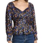 Hunter Bell NWT Black Floral Caro Top Blouse sz 4 Photo 0