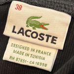 Lacoste Women’s 38 Black V-Neck Sleeveless Fitted Tank Top W/Hoodie Photo 2