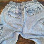Envy Slouchy denim cargo Light Blue Pants size oversized small lightweightight NWT Photo 5
