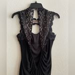 Cache Black Sheath Halter Lace Cocktail Dress 0 Photo 11