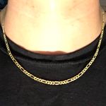 Gold Chain Figaro Necklace 18in 3mm Photo 0