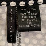 Super Low Fat cotton polka dot jacket blazer offset buttons L Black Size L Photo 3